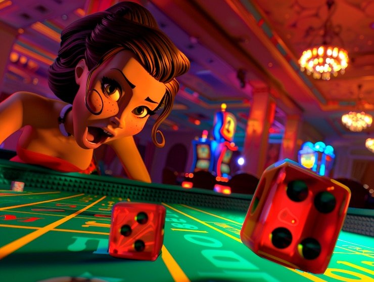 rute303 slot live-dealer studio with multi-camera broadcast setup and real-time English commentary